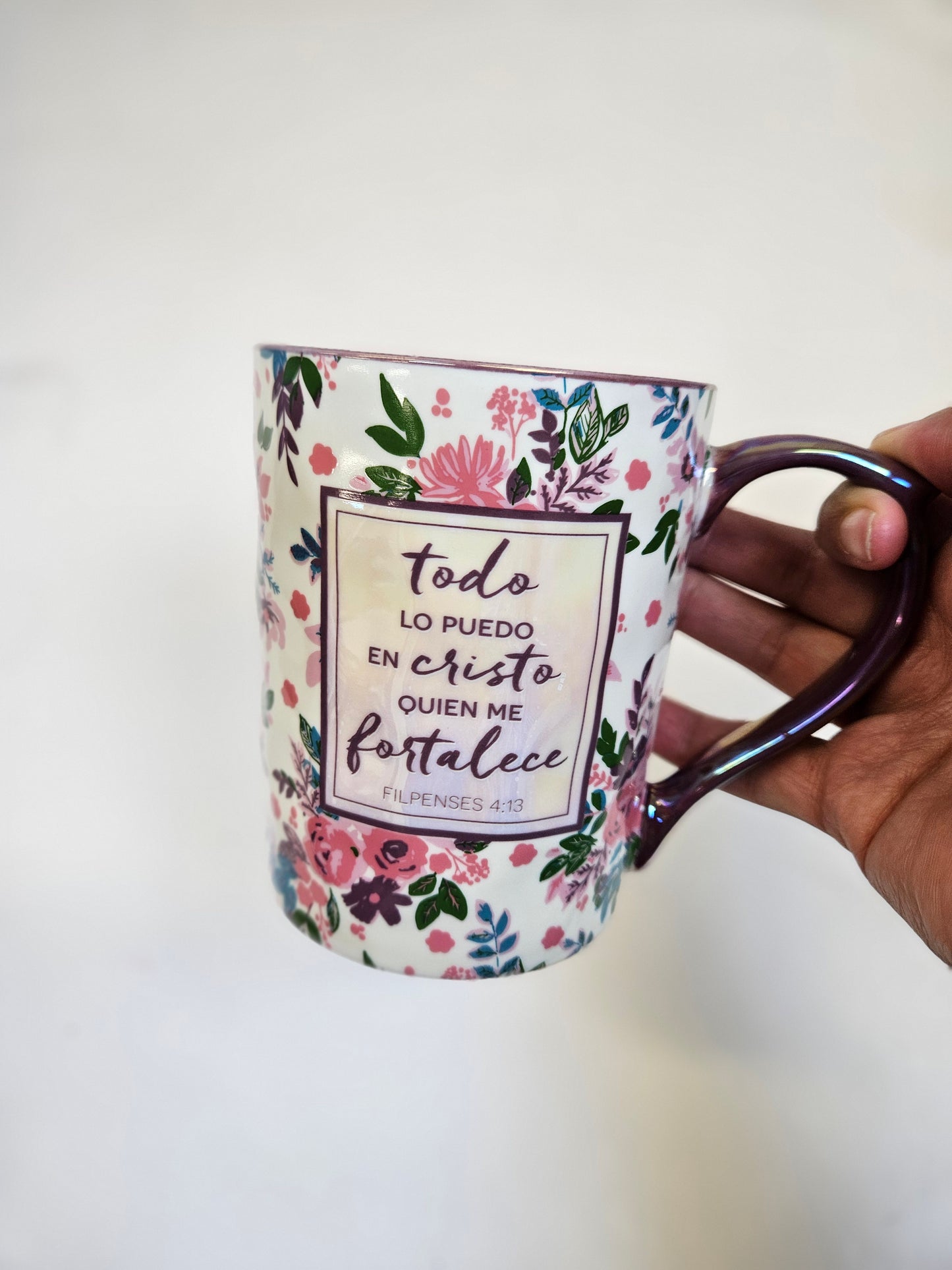 Taza de cerámica "Todo lo puedo en Cristo "