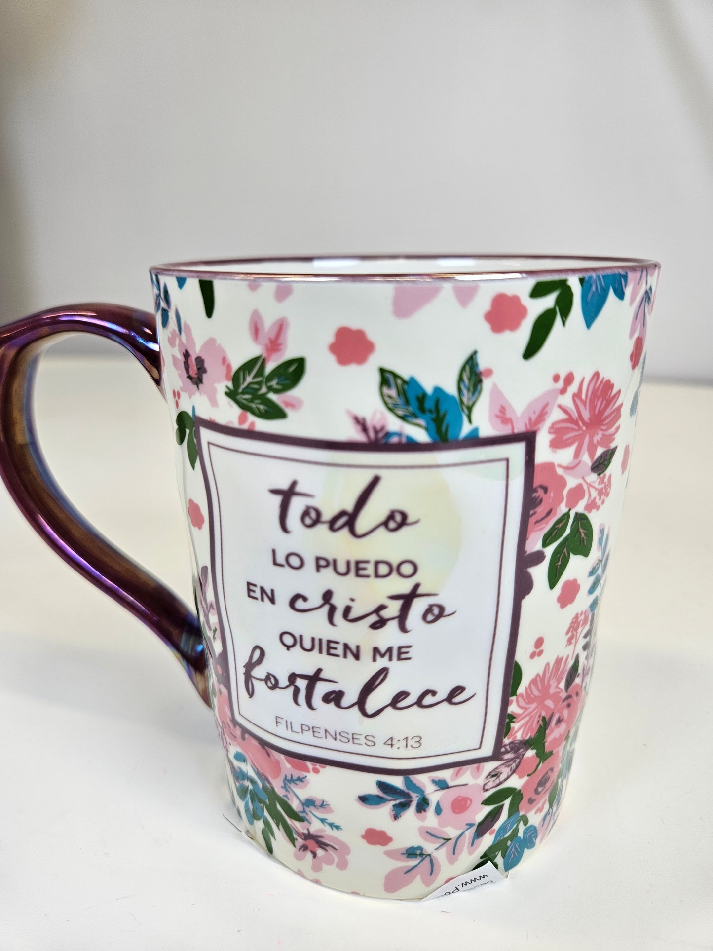 Taza de cerámica "Todo lo puedo en Cristo "