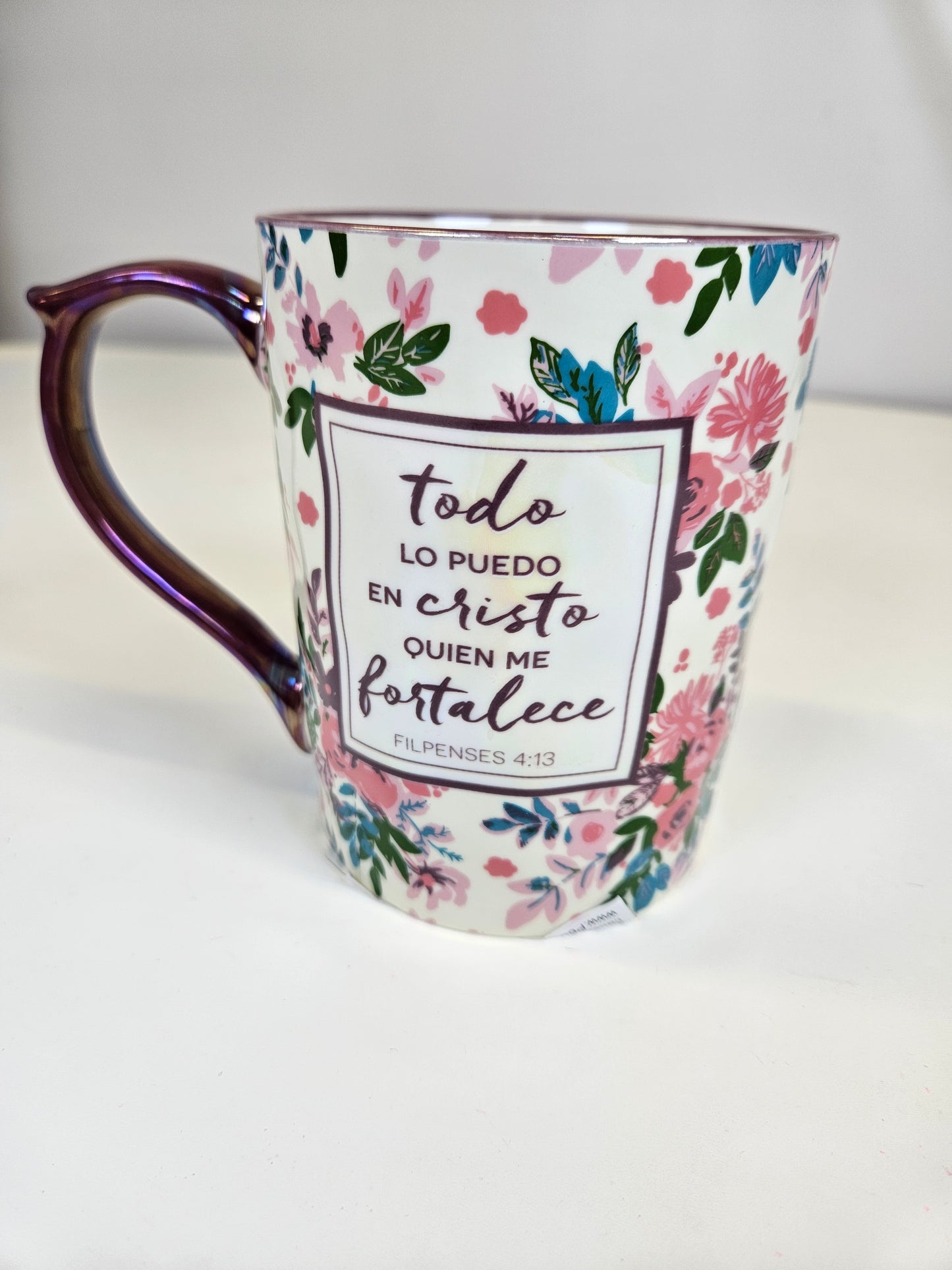 Taza de cerámica "Todo lo puedo en Cristo "