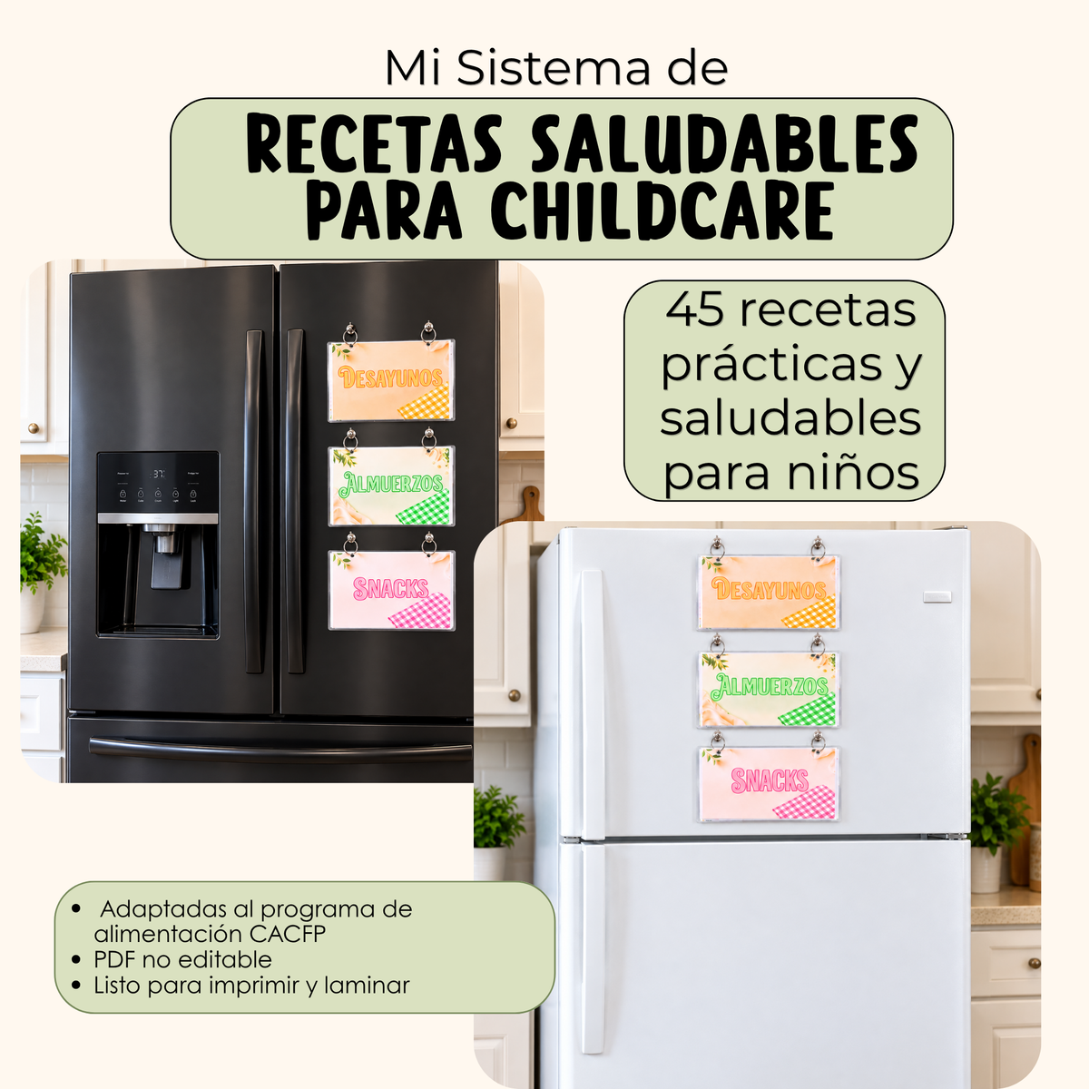 Recetas Saludables Para Childcare (PDF) 45 Recetas