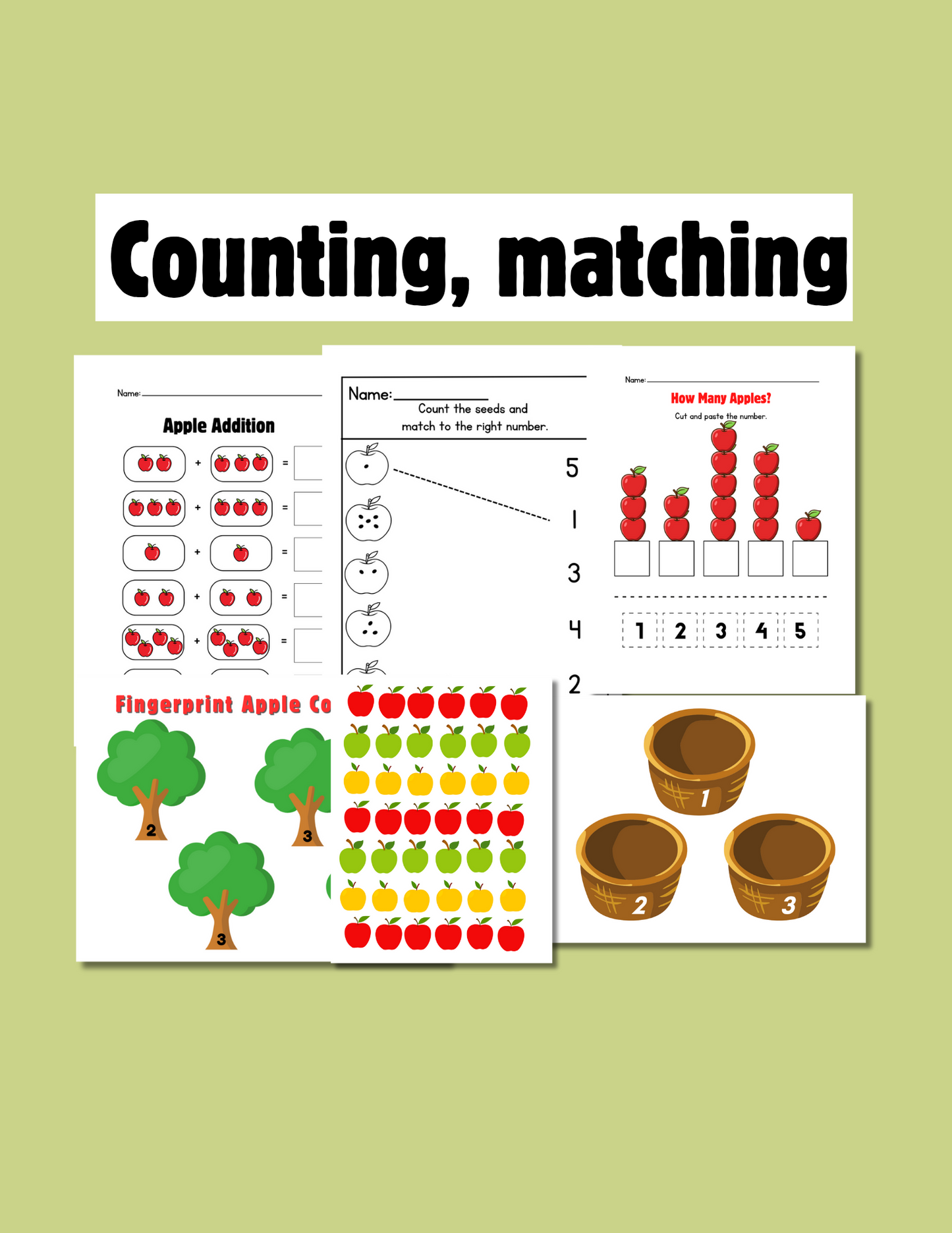 Apple Theme🍎| Hojas de actividades, Versículo Bíblico y Vocabulario Inglés/ Español. (Cristiano/ bilingüe) Imprimibles- Descarga automática