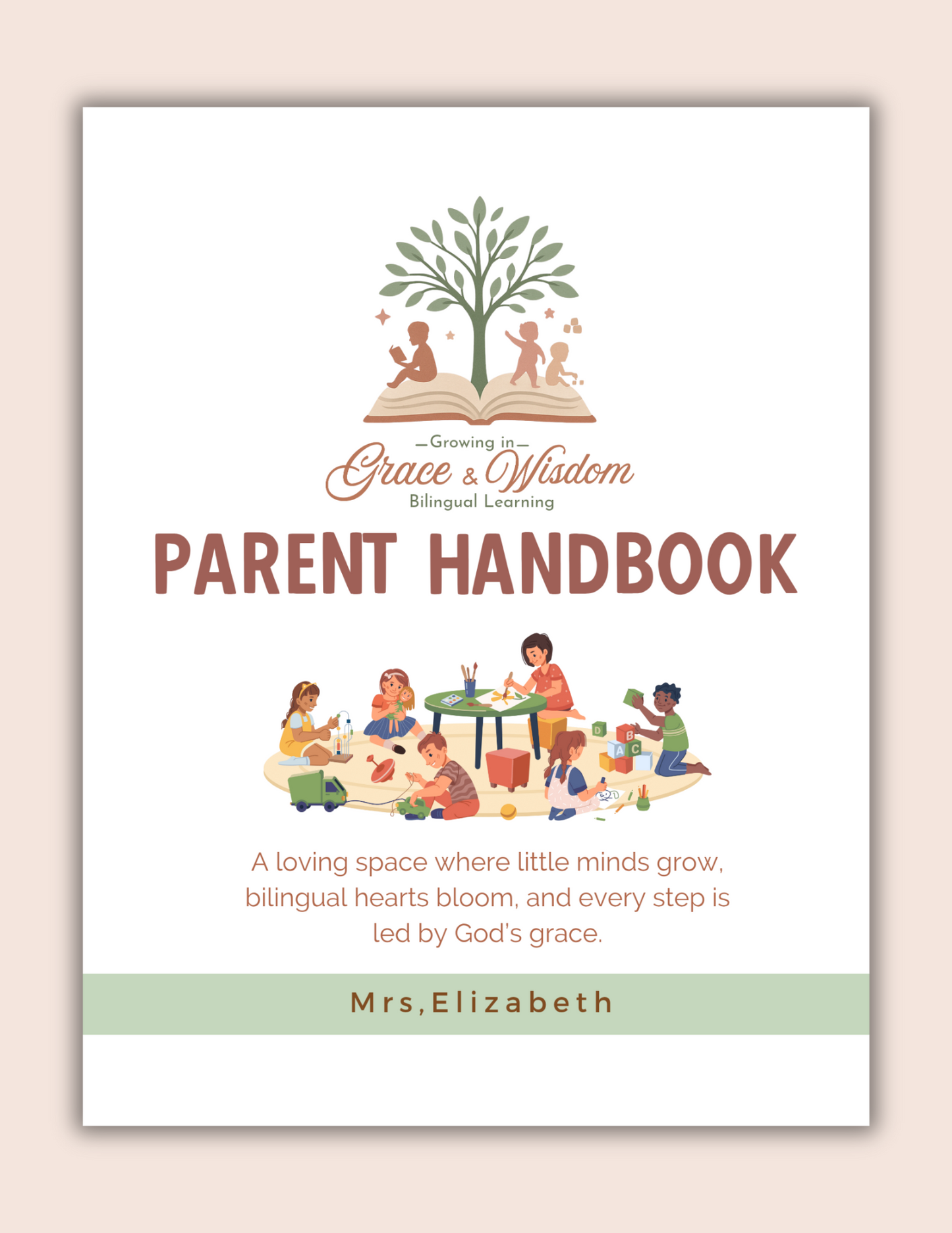 Parent Handbook(Inglés) para guardería-Childcare-Homedaycare. Descarga Editable
