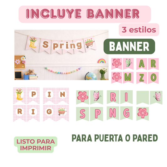 Poster - Marzo (puerta o pared, Incluye Banners) 11x17 pulgadas