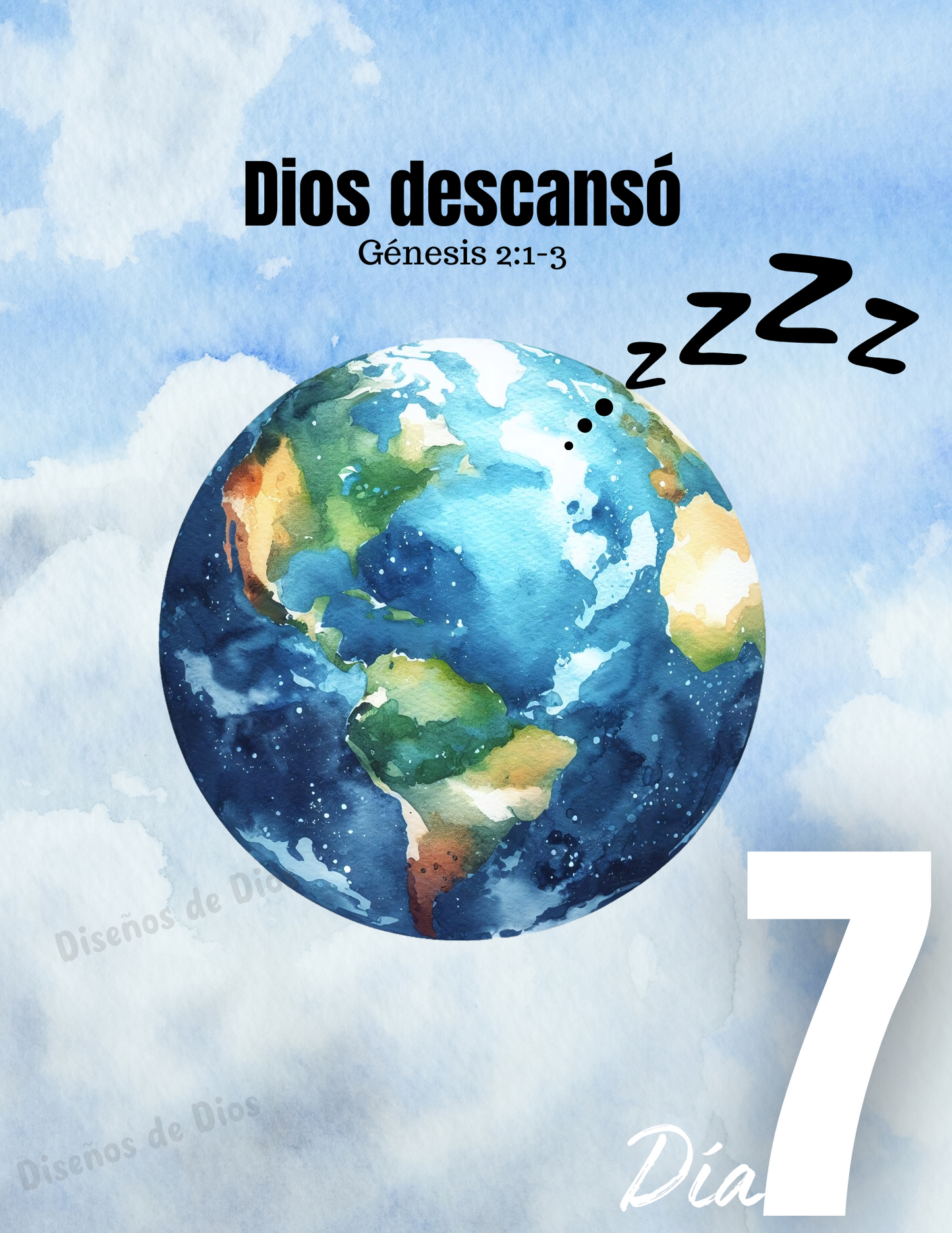 Los 7 Días de la Creación – Set de Posters para Niños (Descarga Inmediata)Tamaño: 8.5 x 11 pulgadas (tamaño carta)