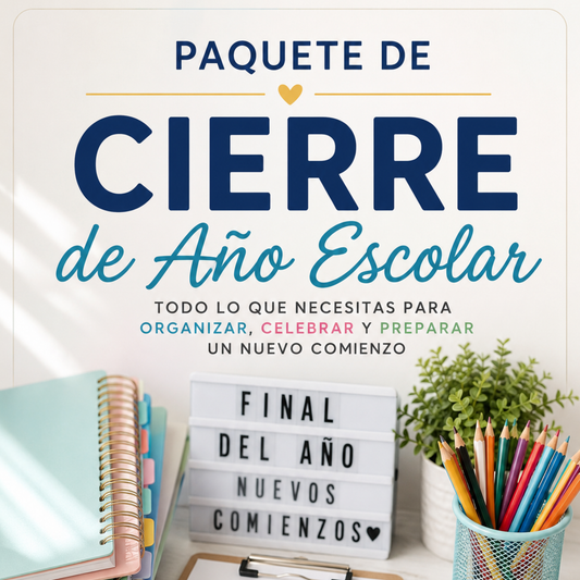 Paquete de Cierre de Año Escolar editable en canva