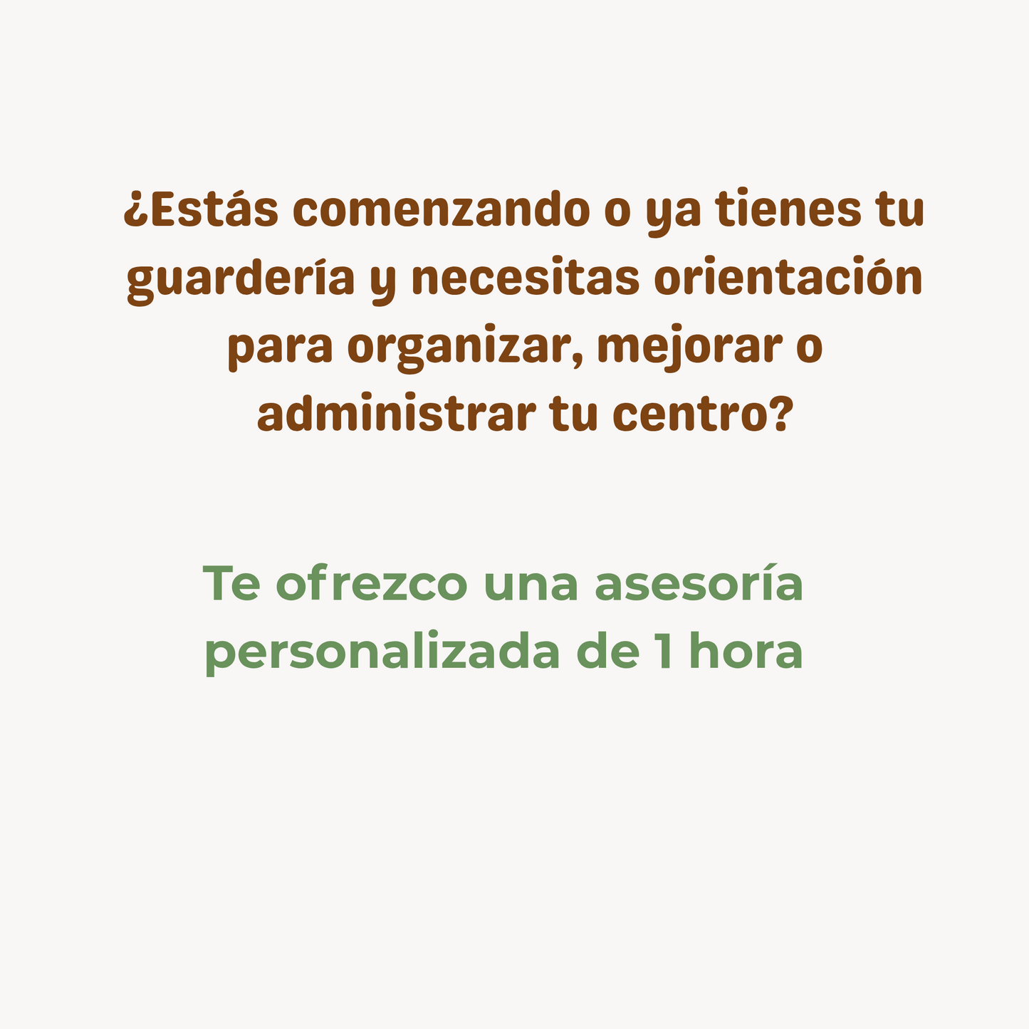 Asesoría Educativa y Administrativa(1 hora)