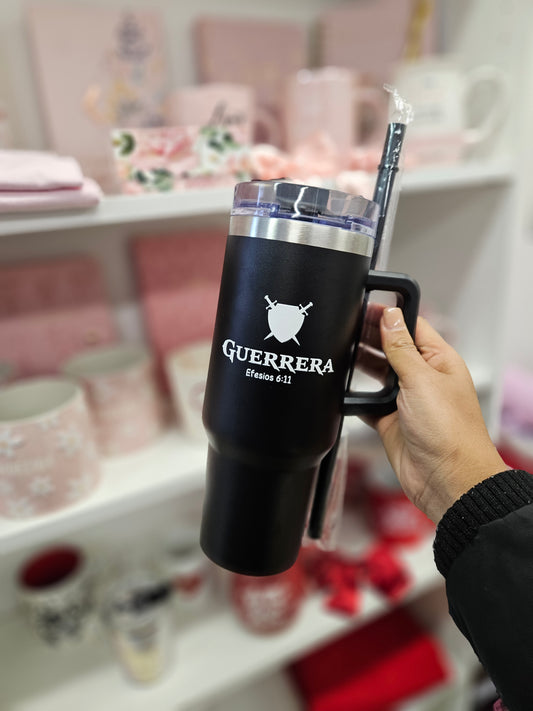 Termo 40oz "Guerrera" Efesios 6:11 Tumblr, drinkware