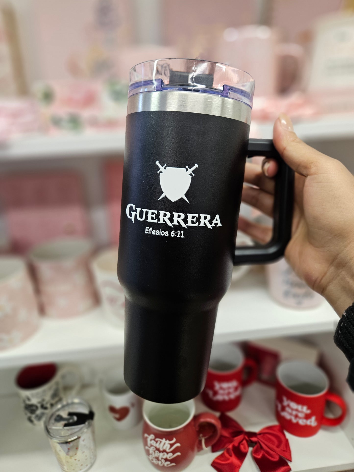 Termo 40oz "Guerrera" Efesios 6:11 Tumblr, drinkware