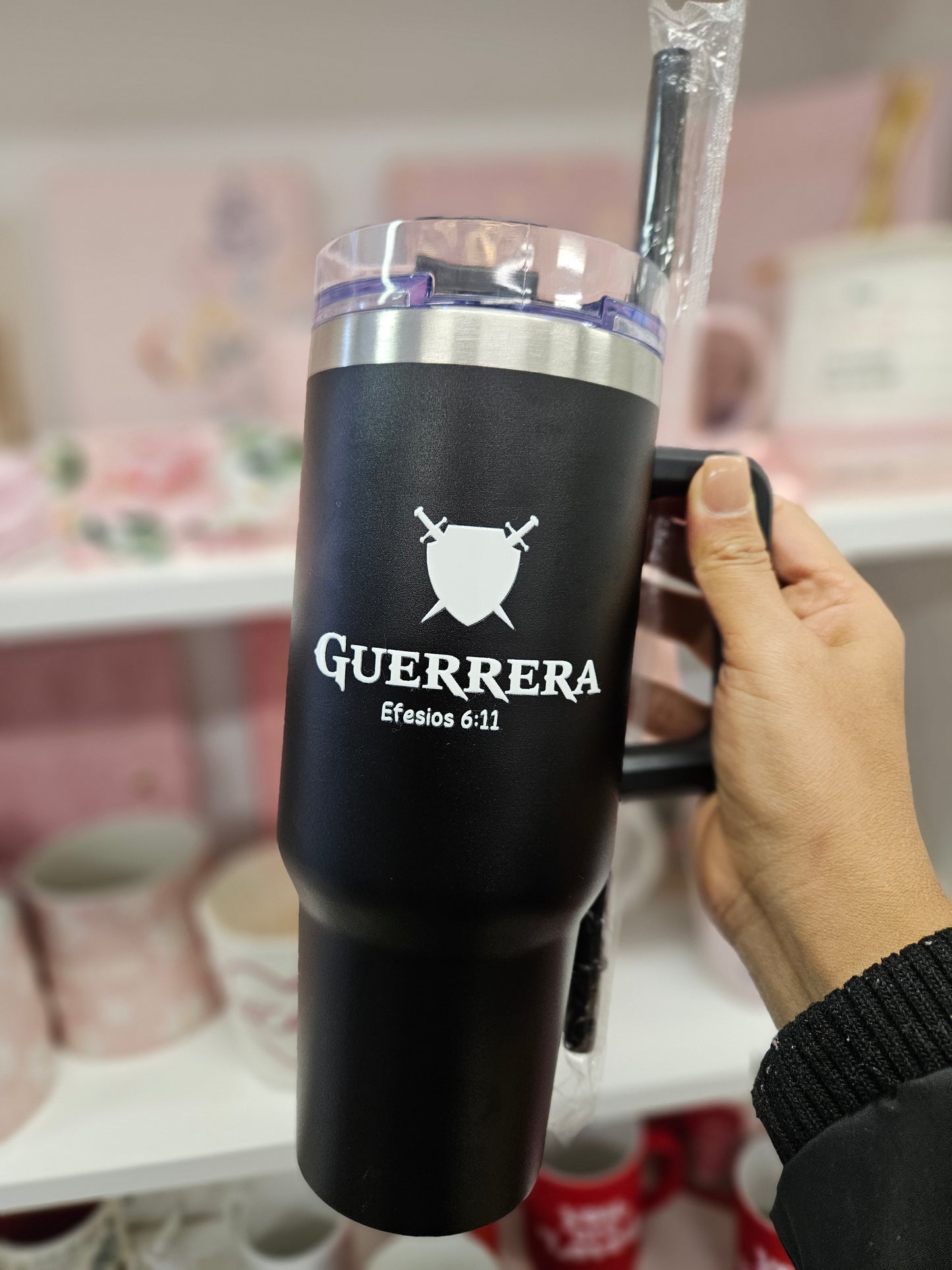 Termo 40oz "Guerrera" Efesios 6:11 Tumblr, drinkware