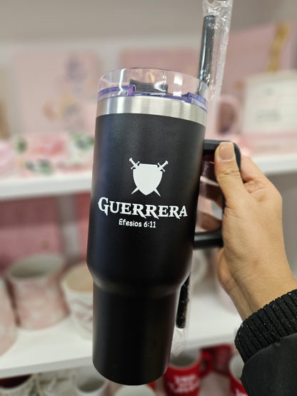 Termo 40oz "Guerrera" Efesios 6:11 Tumblr, drinkware