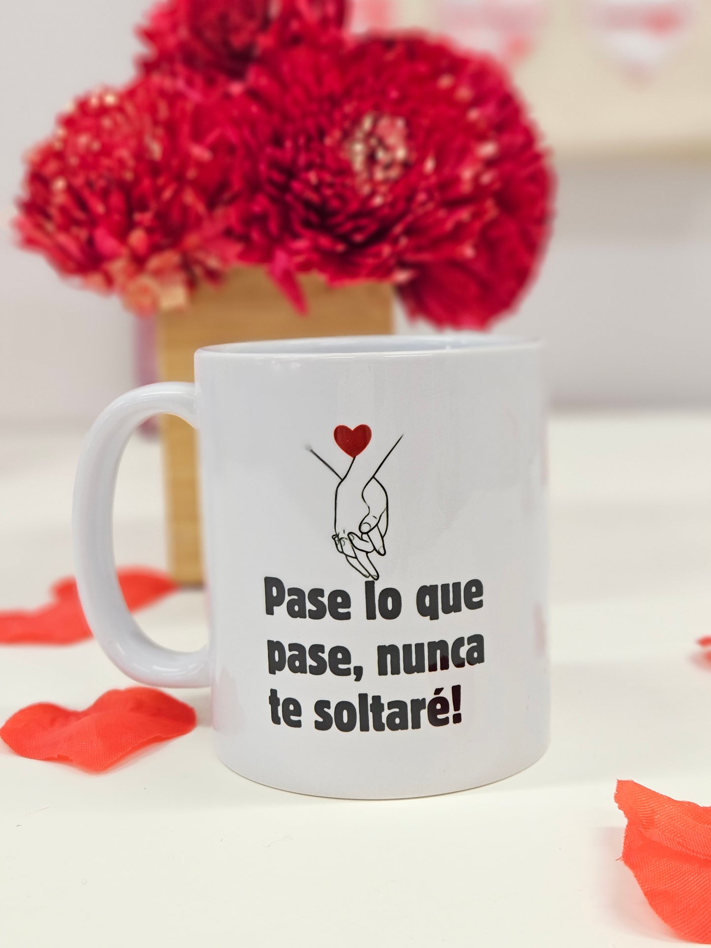 Taza "El amor nunca se da por vencido" pareja, Matrimonio, regalo
