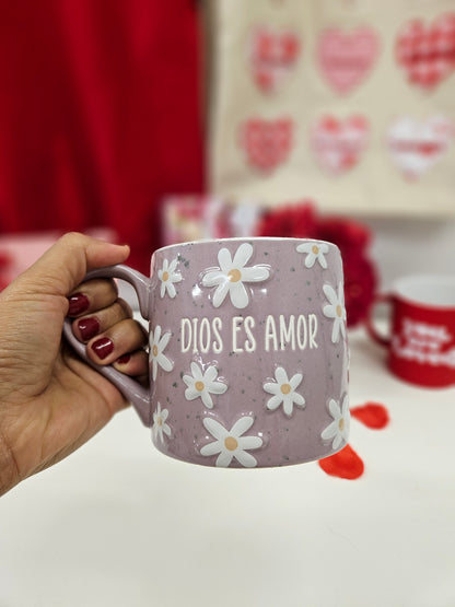 Taza de cerámica grande " Dios es amor"