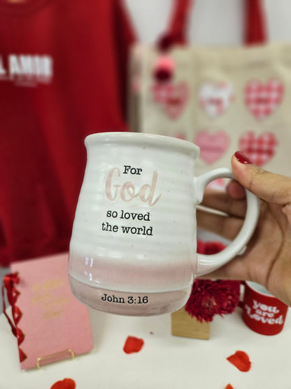 Taza de cerámica " De tal manera Dios amó al mundo" mug ceramic