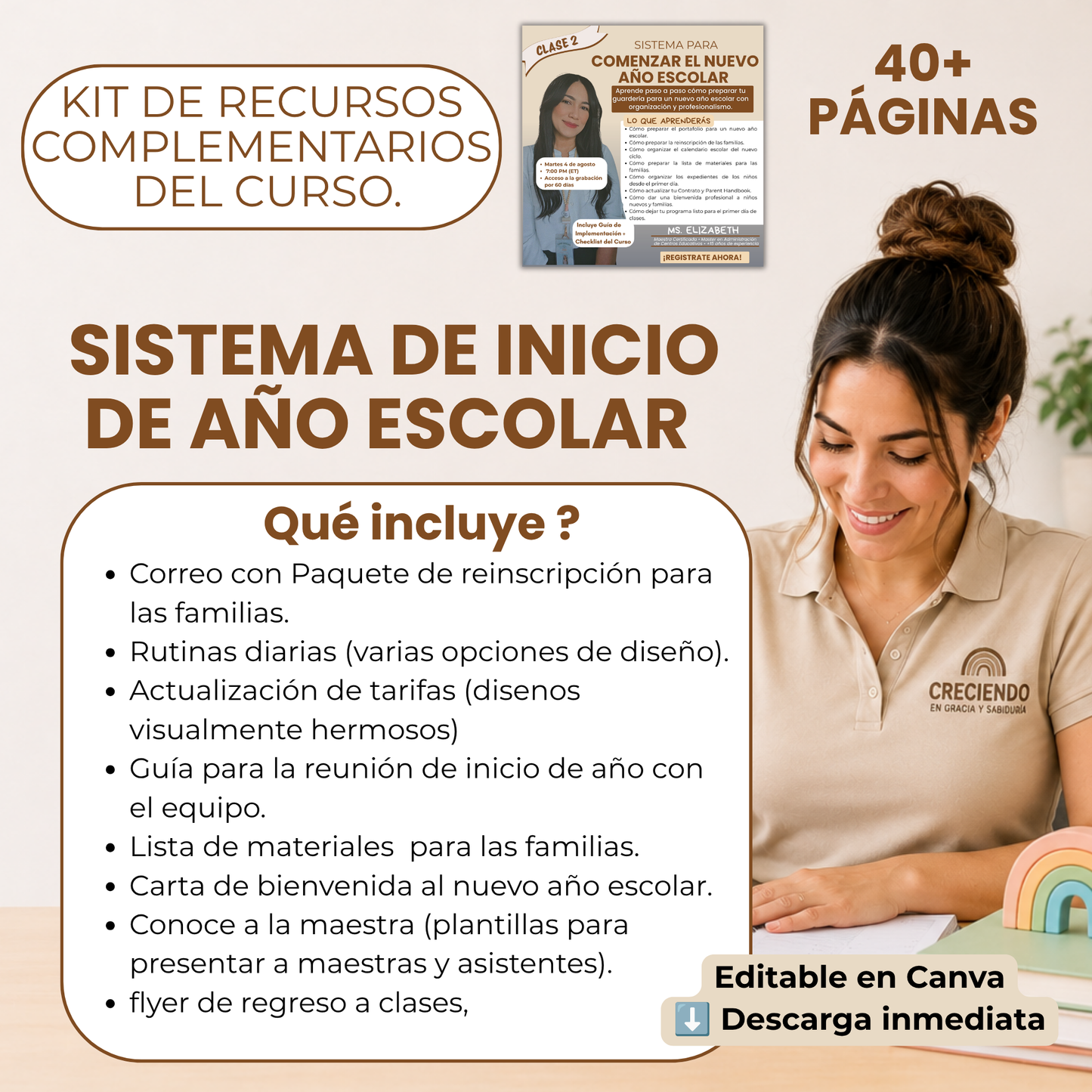 Kit de Inicio de Año Escolar (Recursos Complementarios  del curso)
