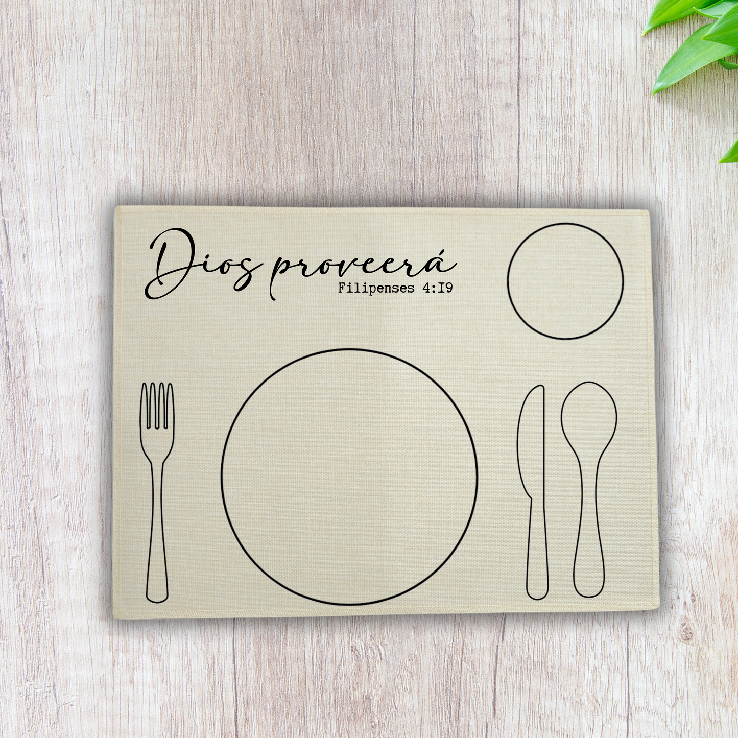 Mantel para niños con versículo Bíblico, Placemat for kids with Bible text. Montessori