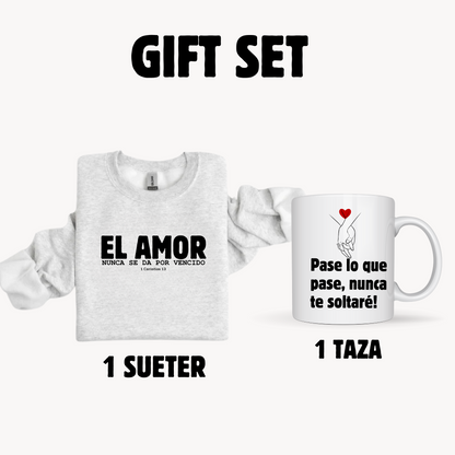 Gift Set, Sweater + Taza "El amor" 1 Corintios 13