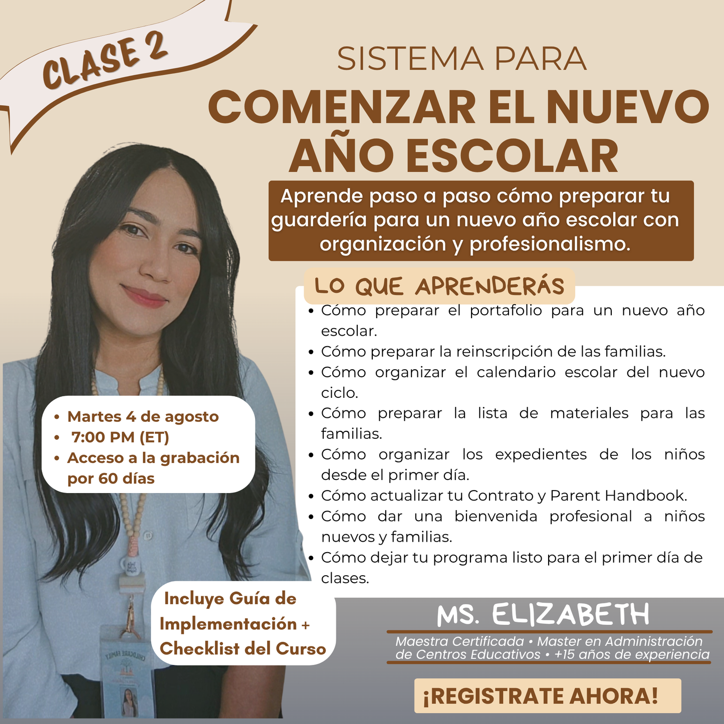 Clase 2- Sistema para Inicio de Año Escolar