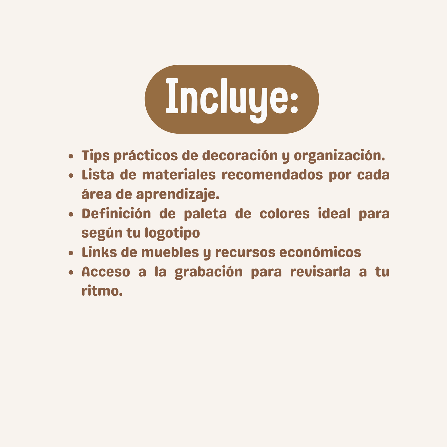 Curso Grabado "Organiza tú salón de clases por áreas de  Aprendizaje" (2 horas y media)