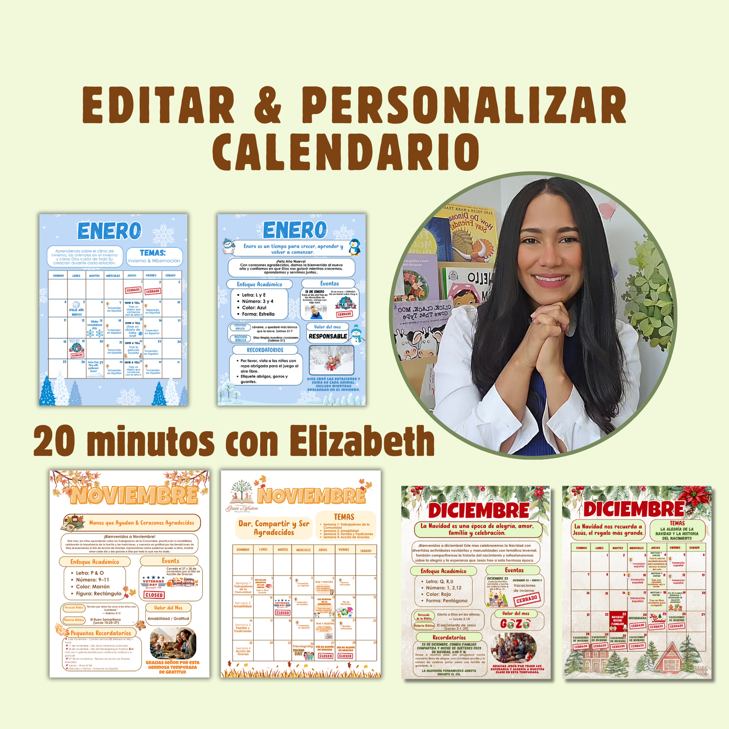 Editar & Personalizar Calendario