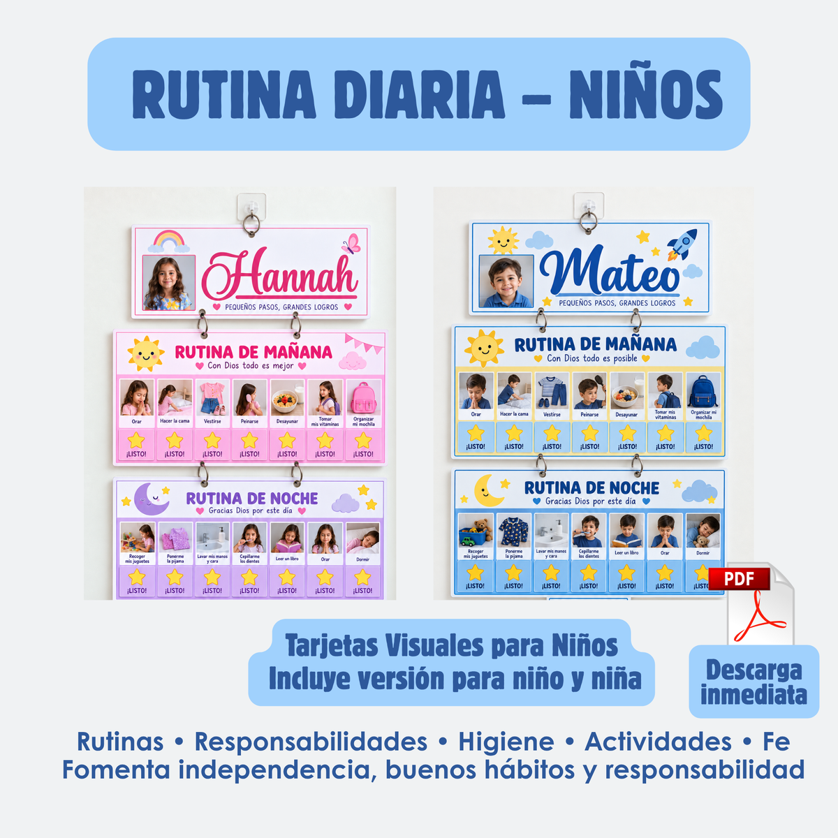 Rutina Diaria -Niños pdf descarga inmediata