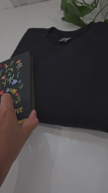 Sweater negro para personalizar + libreta