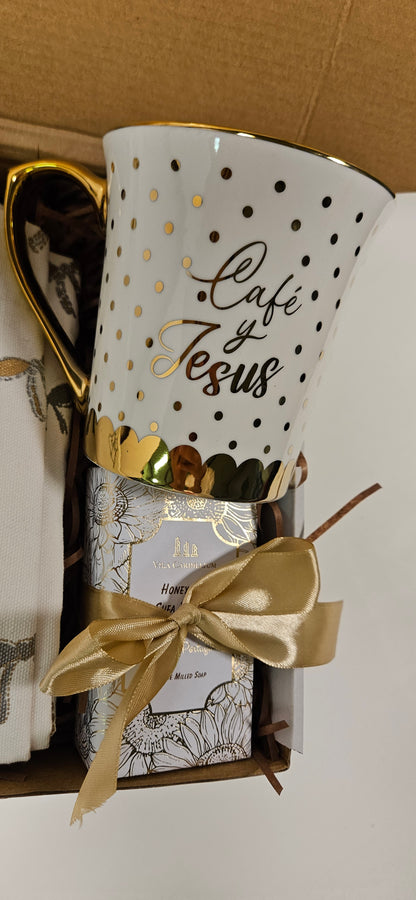 Giftbox "Taza+ bolso de tela para personalizar +Jabón