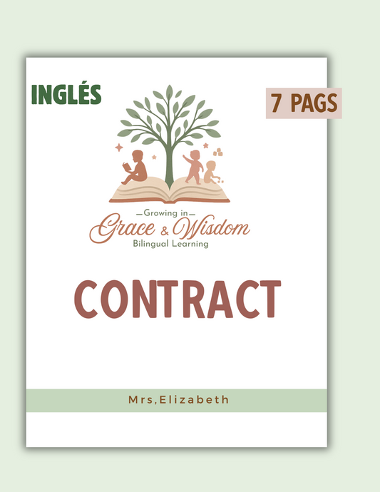 Parent Contract (Inglés) Homedaycare-Childcare. Editable