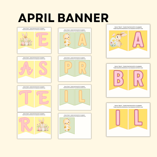 Poster de Abril para puerta o salón de clases