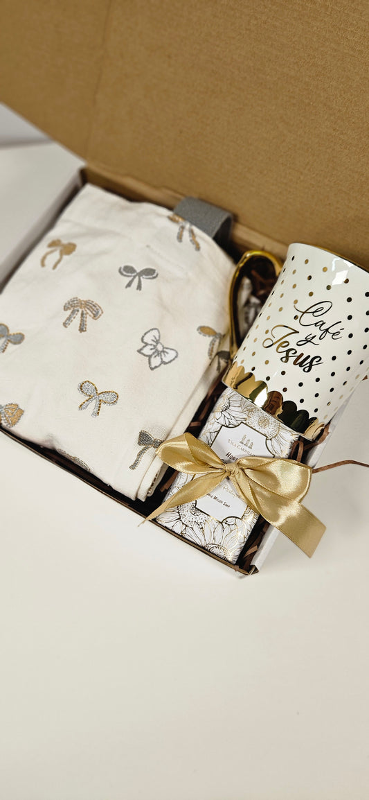 Giftbox "Taza+ bolso de tela para personalizar +Jabón