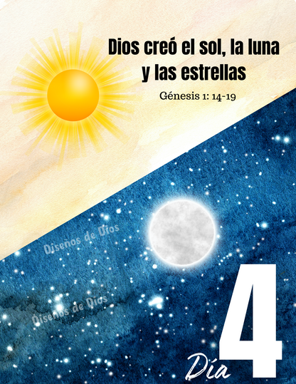 Cartel digital/descargable de "LA CREACION"  CUADROS-FRAME para escuela biblica o habitacion de niños