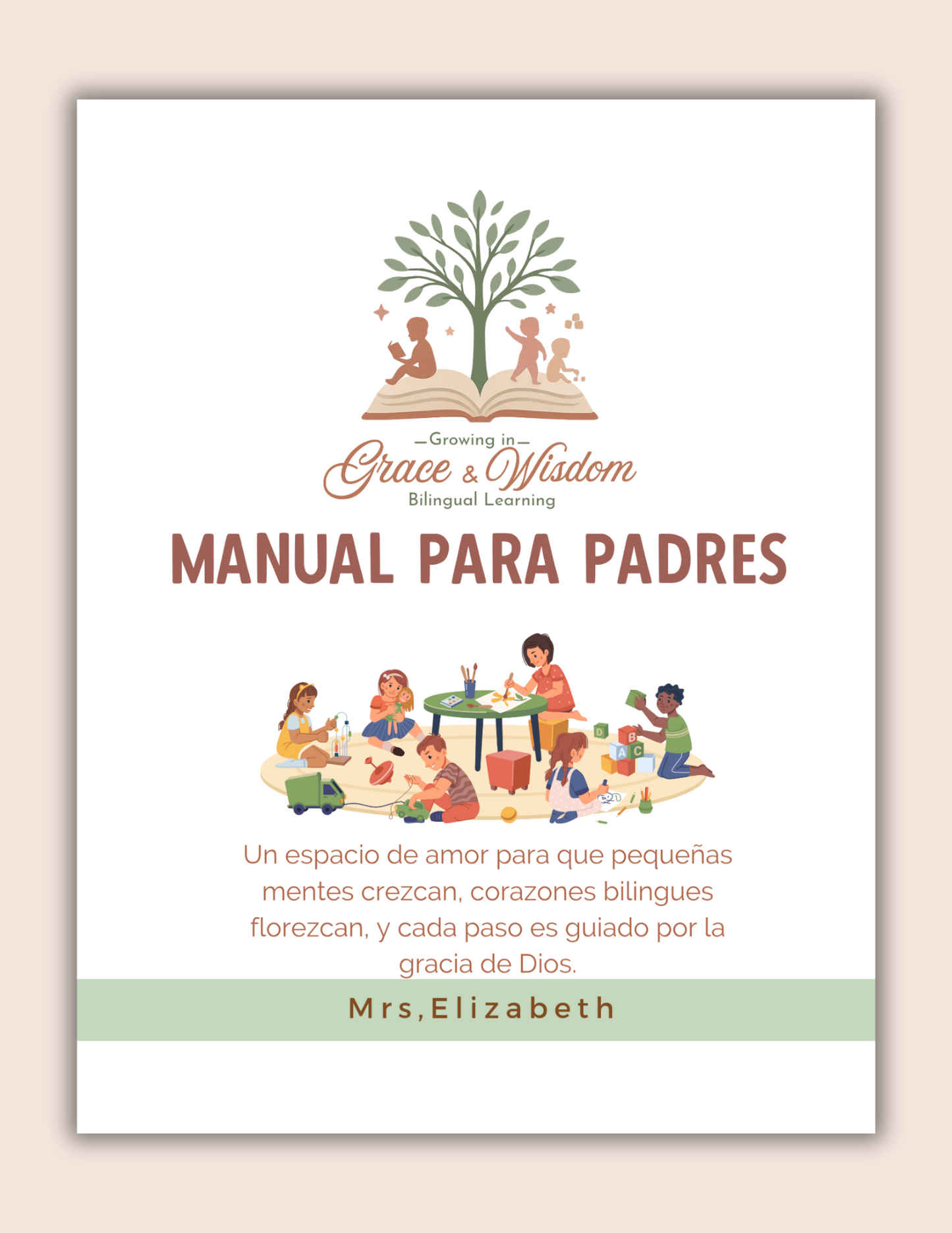 Manual para Padres(Español) para guardería-Childcare-Homedaycare. Descarga Editable
