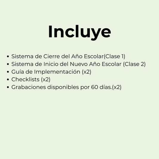 Sistema Completo para Cerrar e Iniciar el año Escolar