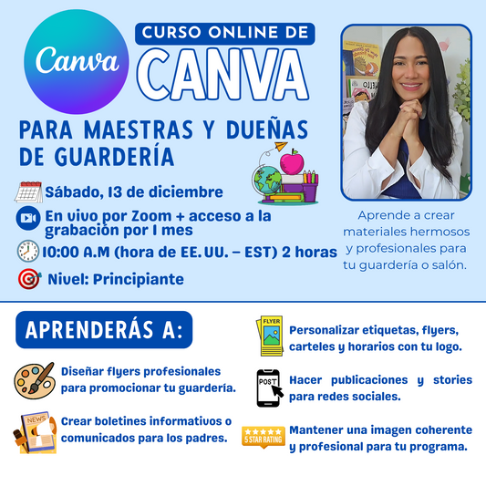 Curso online de Canva para maestras y dueñas de guardería