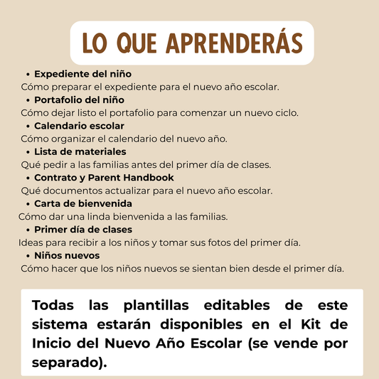 Clase 2- Sistema para Inicio de Año Escolar