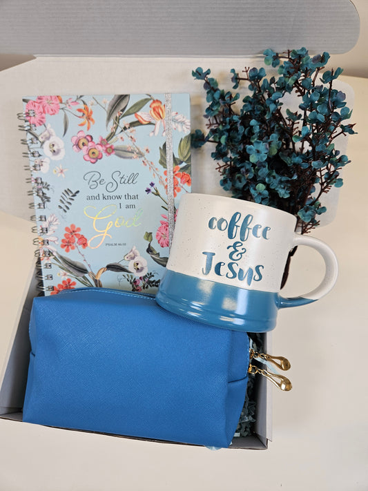 Giftbox "Libreta +taza grande +bolsa de cosméticos para personalizar"