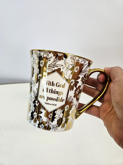 Taza "With God all things are possible "