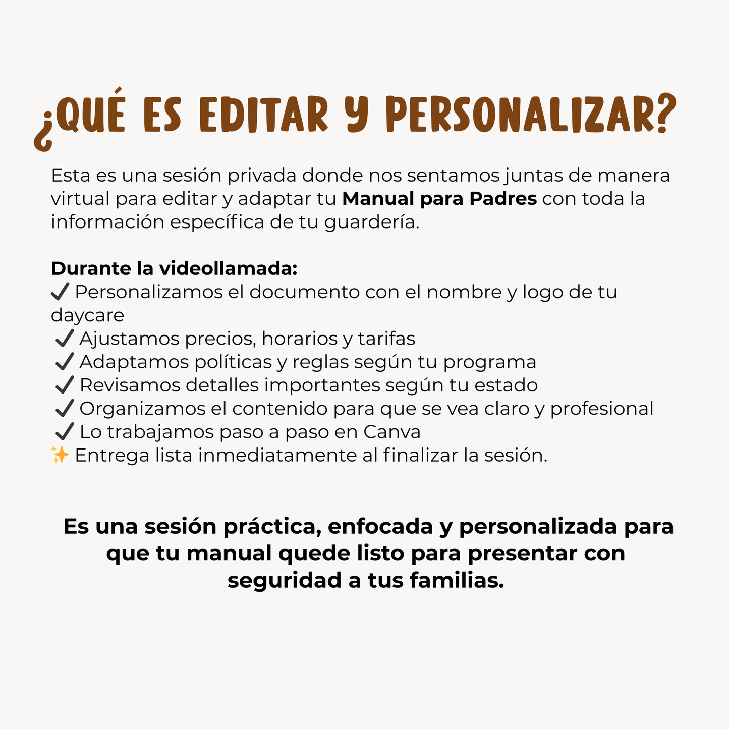 Editar y personalizar Parent Handbook (MANUAL PARA PADRES)(16 páginas)