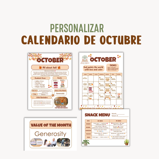 Personalizar Calendario de Octubre