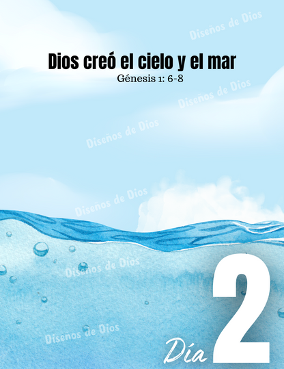 Cartel digital/descargable de "LA CREACION"  CUADROS-FRAME para escuela biblica o habitacion de niños