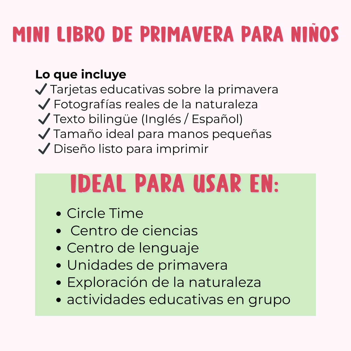 Tarjetas Educativas Bilingüe sobre la Primavera( formato PDF) 16 flashcards. Descarga inmediata. Imprimible en casa.