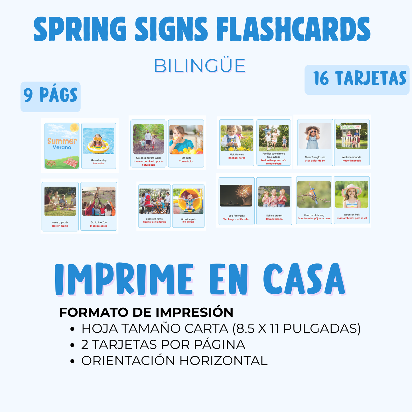 Tarjeta Educativa sobre la Primavera ( PDF)