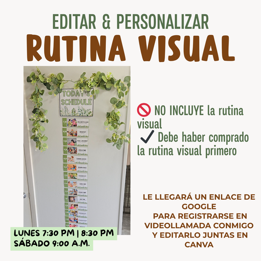 Editar y personalizar RUTINA VISUAL