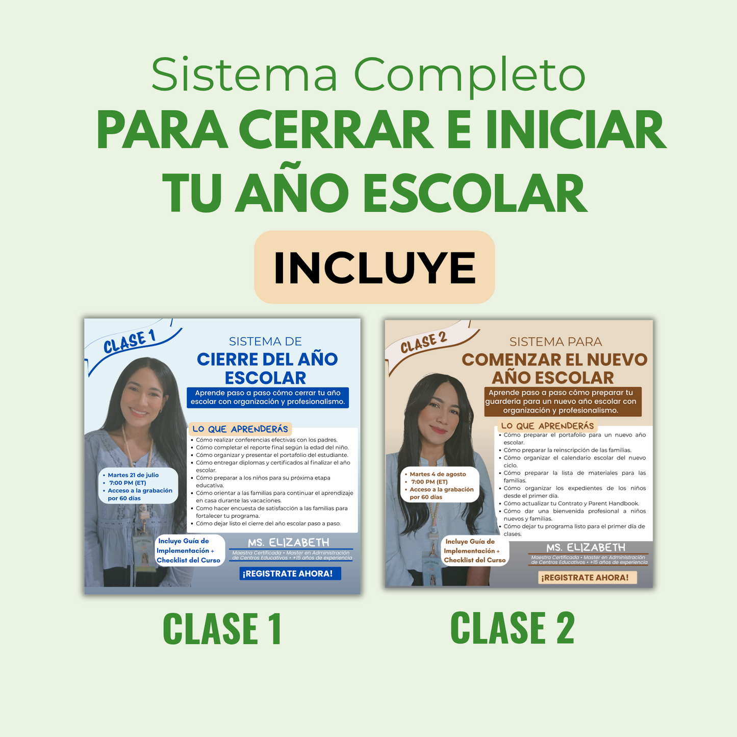 Sistema Completo para Cerrar e Iniciar el año Escolar