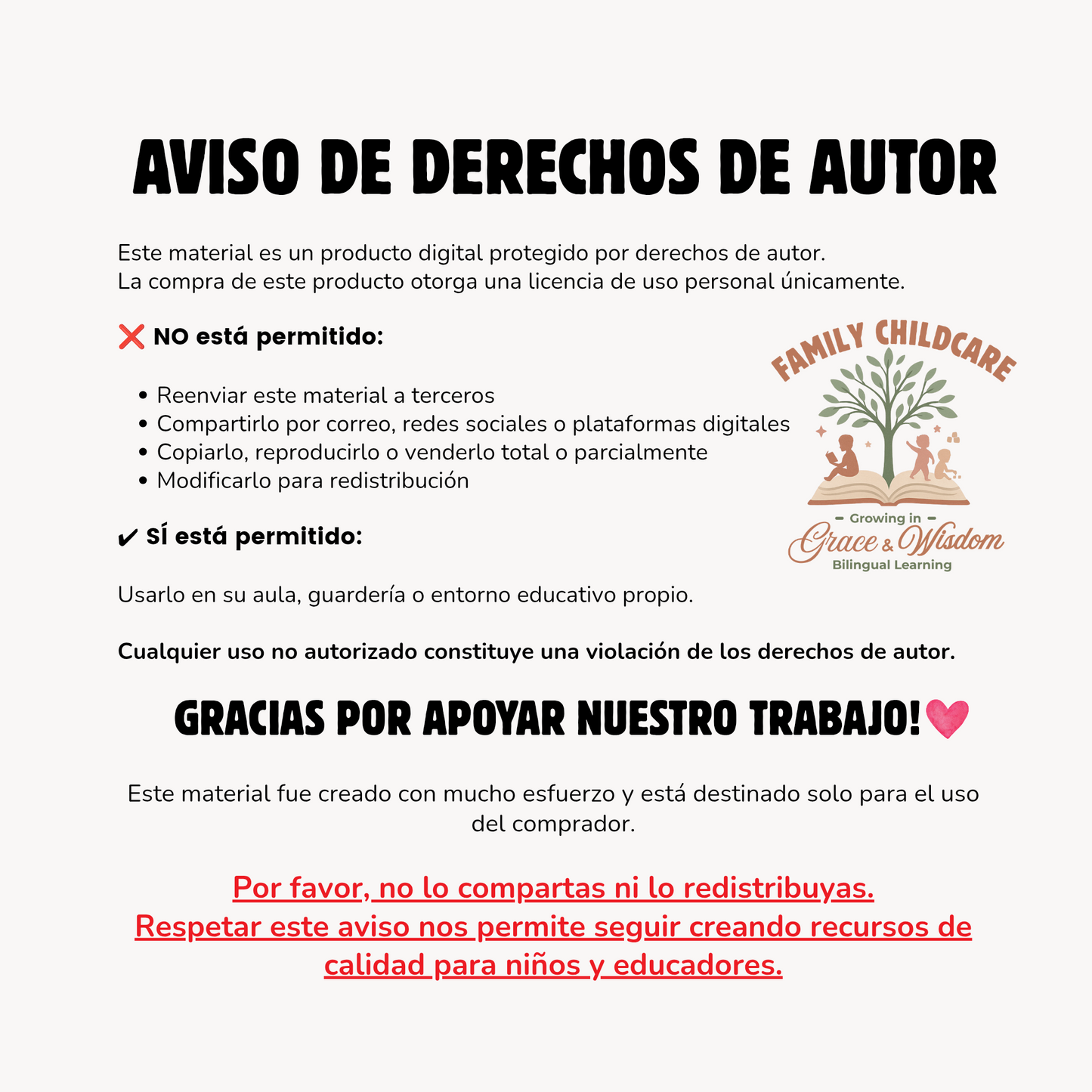 Parent Handbook(Inglés) para guardería-Childcare-Homedaycare. Descarga Editable