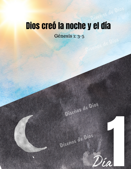 Cartel digital/descargable de "LA CREACION"  CUADROS-FRAME para escuela biblica o habitacion de niños